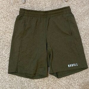 NOBULL Men's Dark Green Athletic Shorts 8”